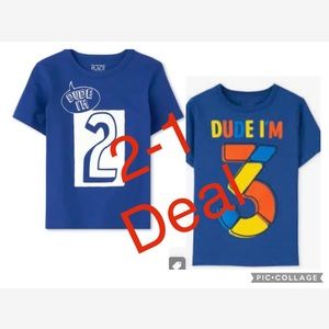 2-1 Deal Children place birthday T-shirts